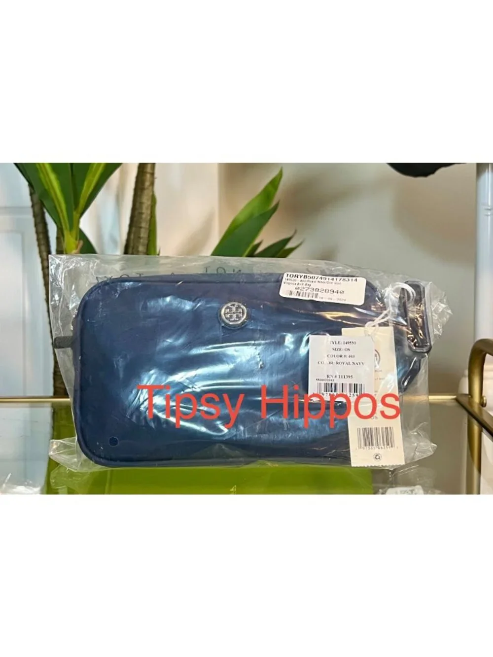 ADORABLE AUTHENTIC TORY BURCH NYLON BLUE BUM BAG NEW WITH TAGS!